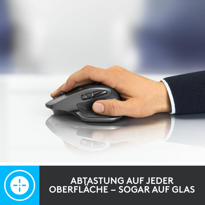 Logitech MX Master 2S Bluetooth Edition wireless mouse, multi-surface, super fast scrolling, ergonomic, rechargeable, connects to up to 3 Mac/PC computers - Graphite