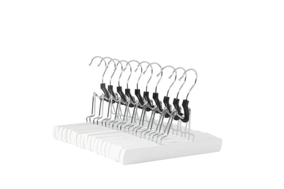 Amazon Basics Wooden Pants Hangers, 10-Pack, White