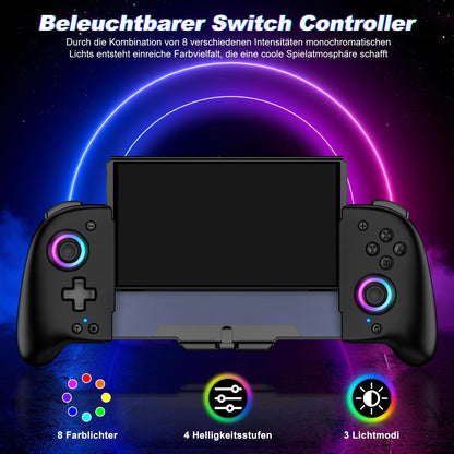 Elegamefy Switch Pro Controller, handheld controller with turbo/1000mAh/6-axis gyro/vibration/programmable wireless controller for Nintendo Switch/OLED.