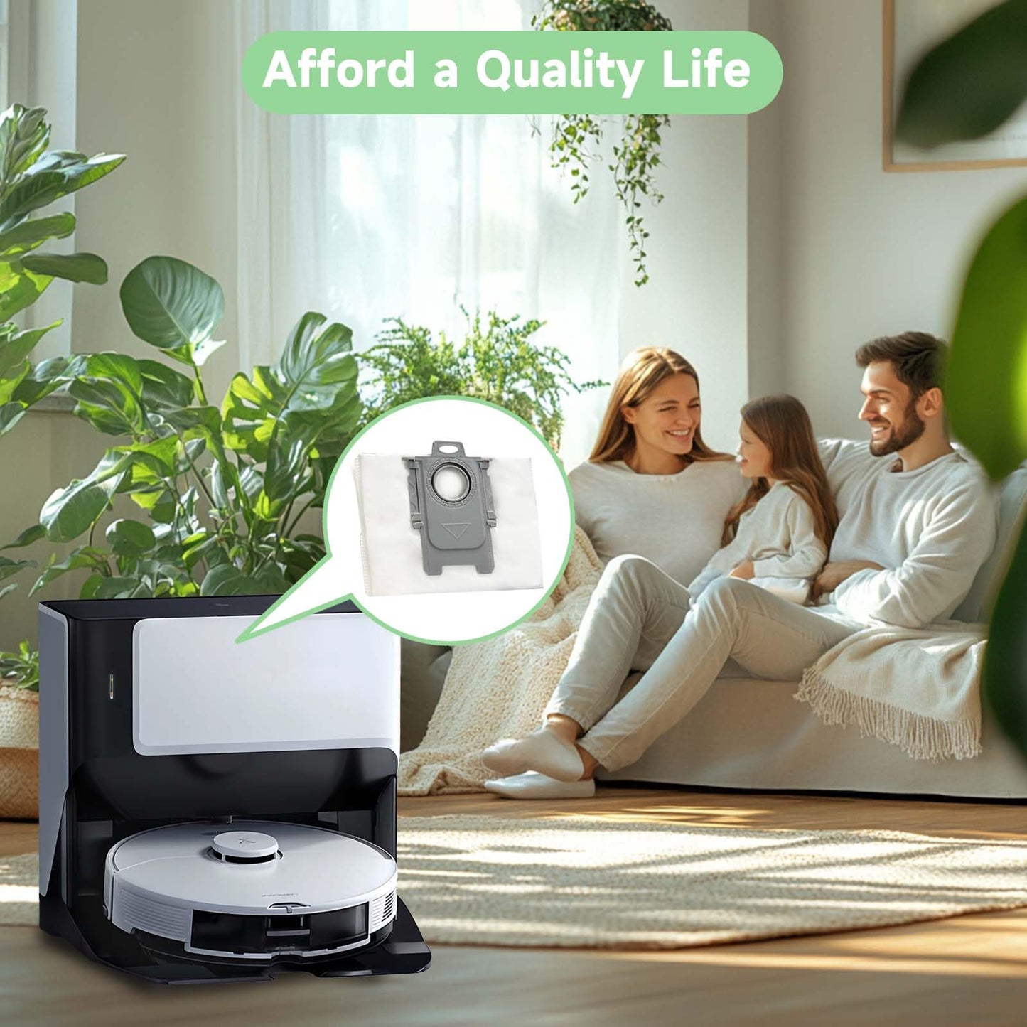20 pieces of Q7 L5+ dust bags for Roborock Q7 L5+/M5+, Q10 S5+/X5+, Q5 Pro+, Q8 MAX+, S7 Max Ultra, S8 Pro Ultra robot vacuums - dust bag accessory to prevent leaks.