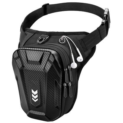Rolgno Thigh Bag Motorcycle, Waist Bag Fanny Pack Men Women, [Expanded Storage] Thigh Pouch, Reflective Strips & Adjustable Leg Strap Backpacks Bags for Cycling Hiking