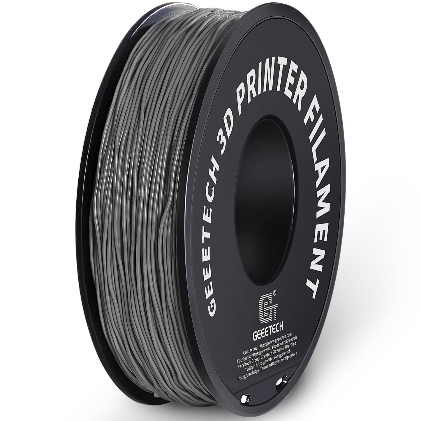GEEETECH TPU Filament 1.75mm +/- 0.02mm for 3D printers, 1KG 1 Spool Grey