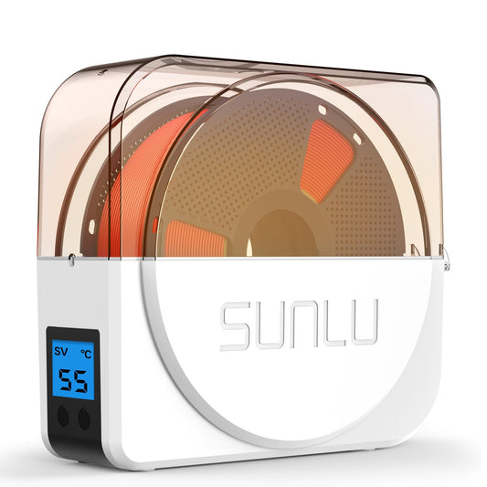 SUNLU 3D Printer Filament Dryer S1 Plus, Built-in Circulating Fan, 3D Filament Dryer for PLA/PETG/TPU and other filaments, 3D Filament Drying Box for 1.75mm/2.85mm/3.00mm. (White)