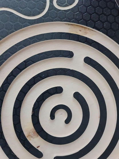 Balance board with labyrinth, wooden balance board, wobble board, board for yoga and exercise, balance, coordination, wooden toy, wobble board for kids, toddlers, teens, adults.