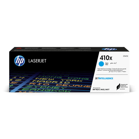 Toner 410X, 5000 pages, coverage (%) 5%, for laser printer type, cyan