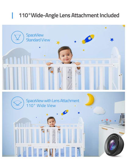 eufy Security baby monitor, additional SpaceView baby monitor camera, video baby monitor, 720p HD, easy installation, smart night vision, strong battery life, ideal for moms & young families.
