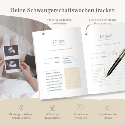 MyBaby123 linen pregnancy journal