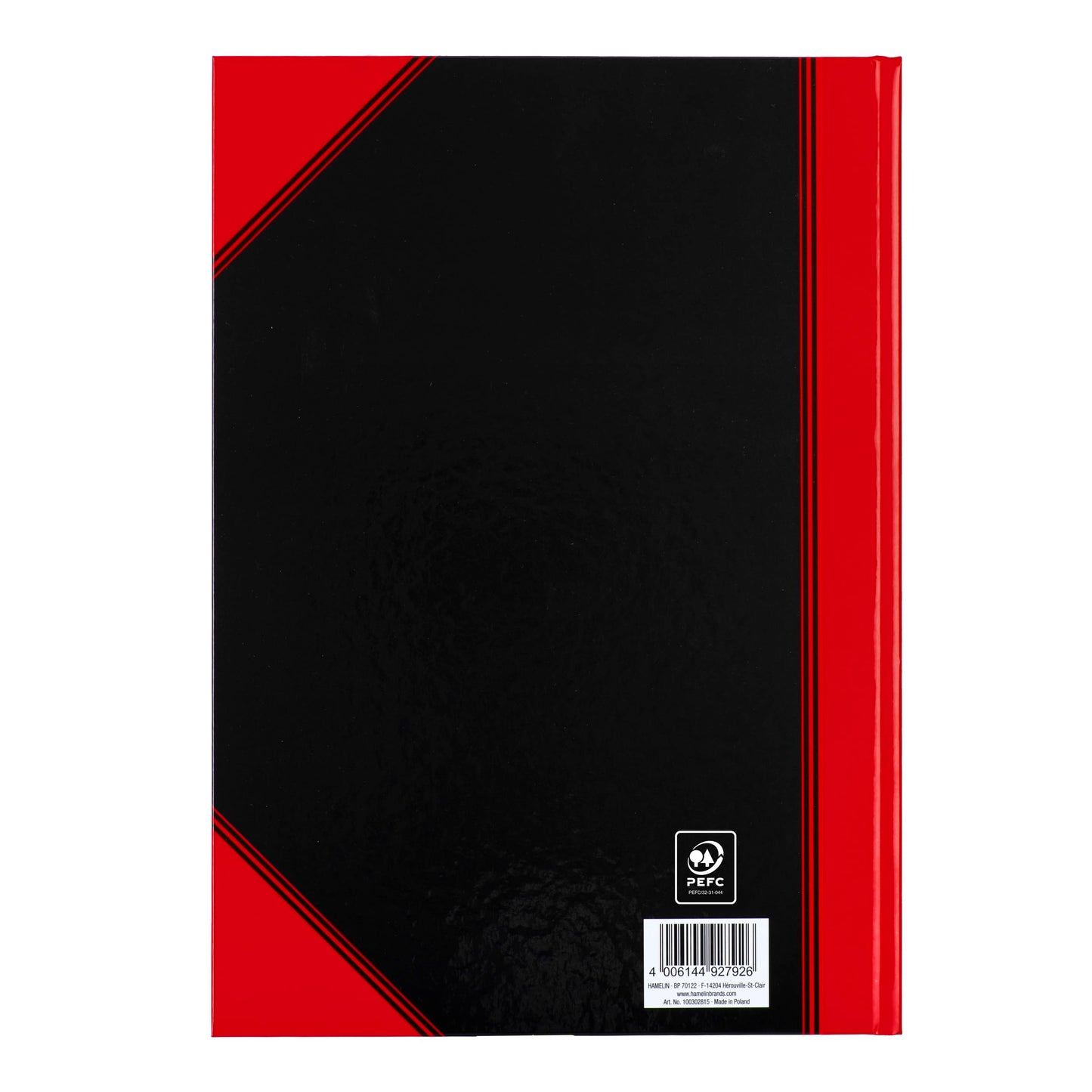 Bantex Notebook A4 squared, 192 pages, 70 gsm, Hardcover, black, pack of 3.