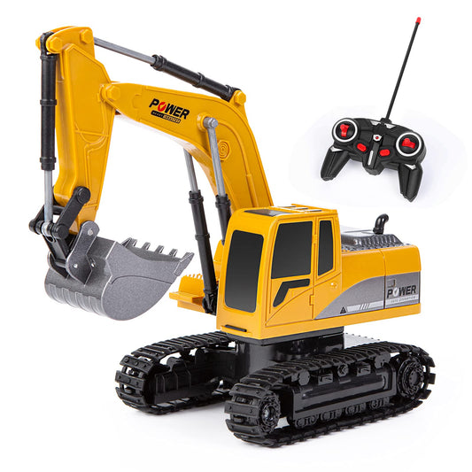Thedttoy 1:24 Remote Control Excavator Toy for Kids, Car 2.4 GHz Tractor RC with Lights, Birthday Gift for Boys 3 4 5 6 7 8 Years