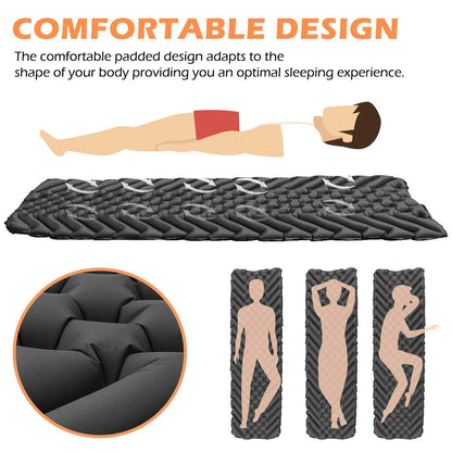 Camping Outdoor Ultralight Camping Mat Inflatable, Waterproof Foldable Air Mattress, Small Packed Camping Mat Sleeping Pads for Camping Hiking Sports Travel Backpacking
