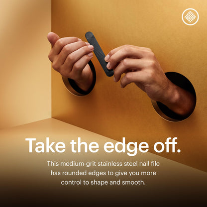 MANSCAPED® Shears 3.0, 5-piece travel nail care set for men, stainless steel manicure set with fingernail and toenail clippers, nail file, slant-tip tweezers, cuticle scissors, travel case.