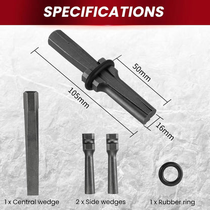 Uadme Stone Splitter, 10 pieces 16mm/0.6 inch Hand Splitters for concrete stone granite marble concrete gneiss sandstone slate, plug and feathers, tools for splitting rocks.