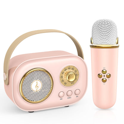 Dislocated Bluetooth Microphone Karaoke Children, Excellent Music Toy for Girls 4-12 Years Kids1 (Pink)