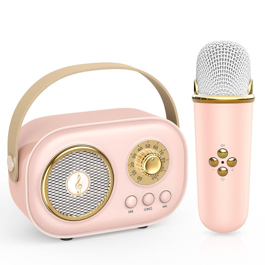 Dislocated Bluetooth Microphone Karaoke Children, Excellent Music Toy for Girls 4-12 Years Kids1 (Pink)