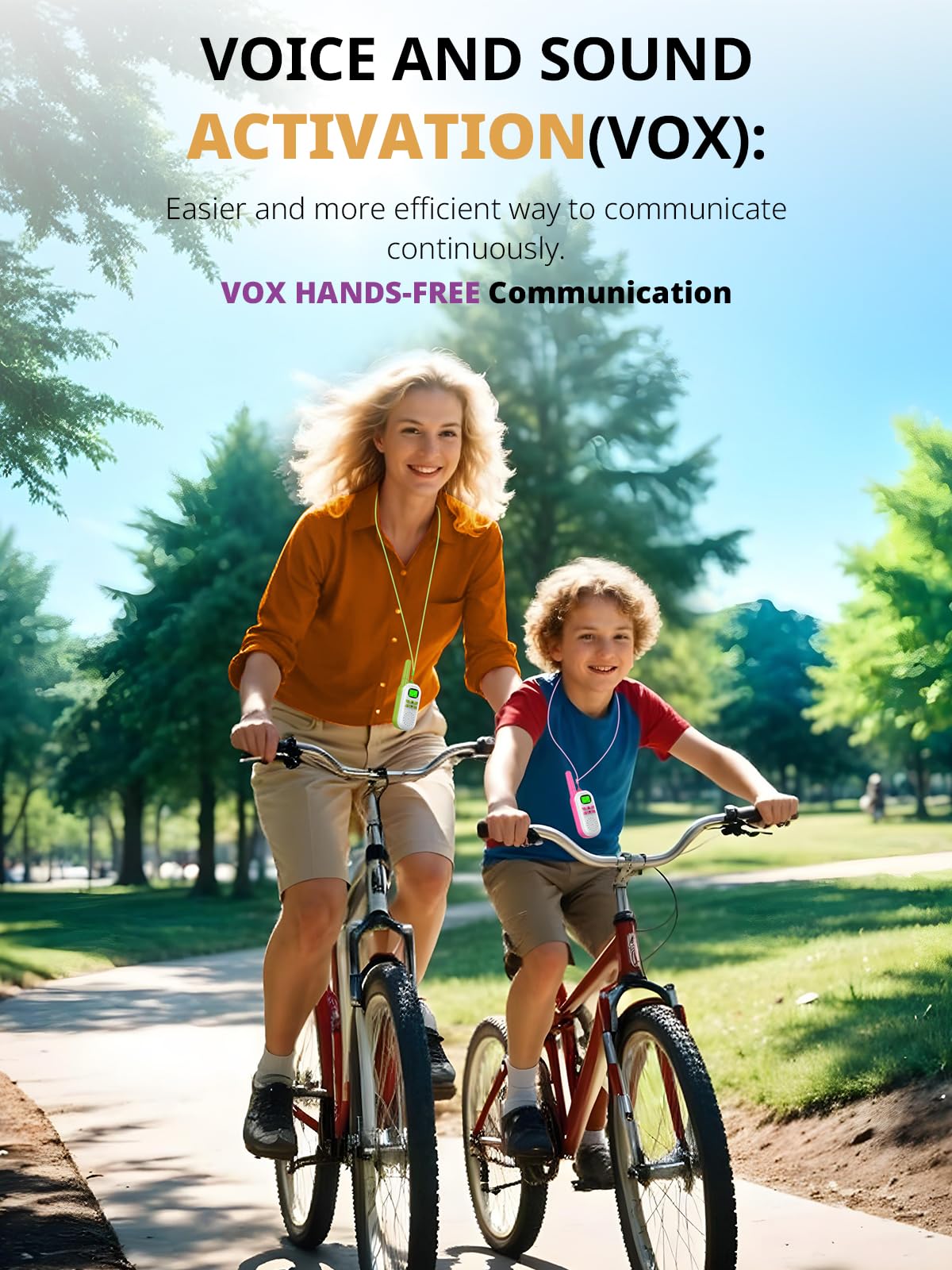 Inspireyes Rechargeable Walkie Talkie for Kids, 48-hour working time, 8 channels 2-way radio, gifts for boys girls, outdoor hiking camping, 3-12 years old toy.
