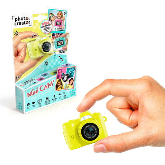 Canal Toys Photocreator - Mini Digicam - compact 12MP pocket camera, 1080p Full-HD video, 1.5" LCD screen, selfie mode & color filters, MicroSD card slot - perfect for on the go - CLK 062