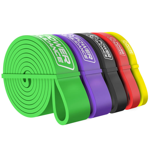 POWER GUIDANCE Resistance Bands, resistant bands for strength training including carry bag, pull up fitness bands, bands for strength training for fitness (5 set (yellow+red+black+purple+green))