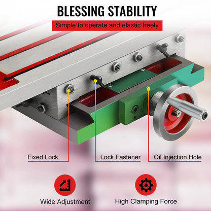 Multi-functional cross table milling machine coordinate table spindle drilling machine 450X170mm metal expert cast iron column drilling machine