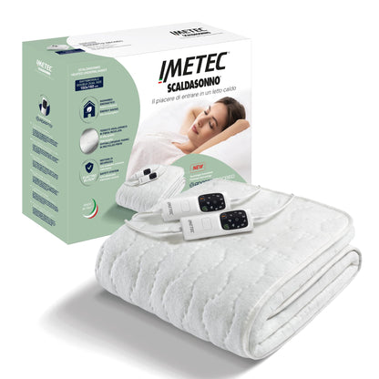 Imetec Adapto Recreo | Electric Heating Pad, 150 x 160 cm, Fast Heating, Customizable Temperature, Hypoallergenic, Quilted, Washable Fabric, Made in Italy, 6 Temperature Settings.