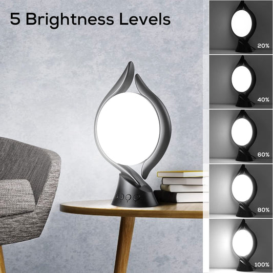 KICLBD Daylight Lamp 10000 Lux, Light Therapy Lamp with 3 Light Colors 4 Timers 5 Adjustable and Memory Function Light Intensity, UV-Free Sunlight Lamp for Home/Office