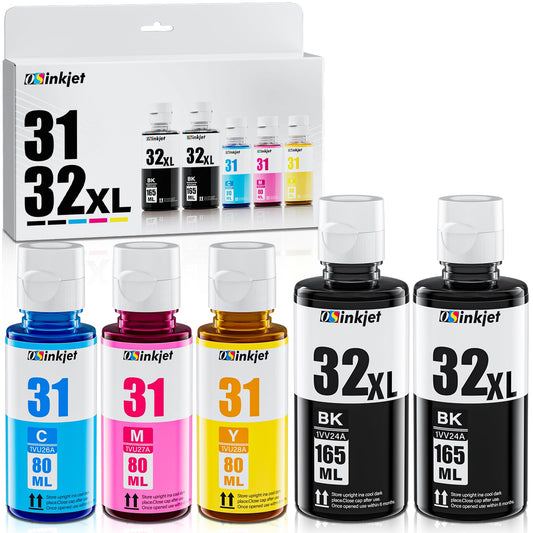 Osinkjet printer ink 31 32XL compatible for HP Smart Tank 5105 7005 7305 5106 5108, ink 31 32 XL for Smart Tank 7005 7605 7006 7306 455 515 519 530 558 559 570 655 670 750 790 printers.