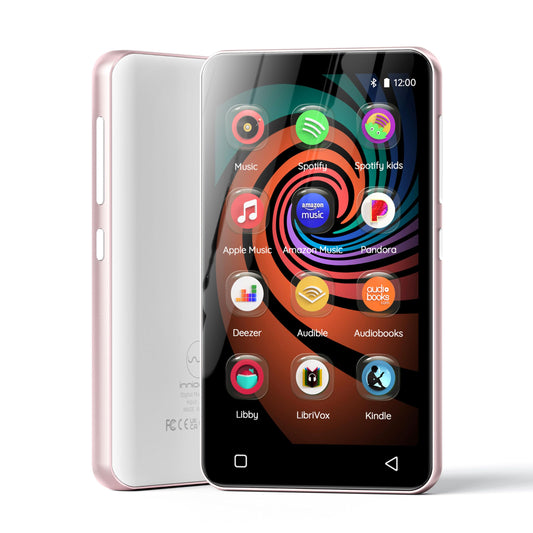 160G Spotify MP3 player with Bluetooth, Innioasis Mp4 player featuring Audible, Deezer, Hi-Fi 4-inch touchscreen music player with Wi-Fi (Pink)