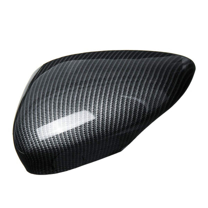 1 pair of carbon fiber door mirror cover caps for front doors, left and right, replacement for Fiesta MK7 2008–2017.