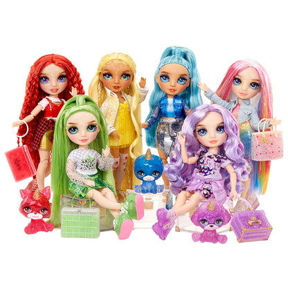 Rainbow High fashion doll with slime & pet - Ruby (Red) - 28 cm Shimmering doll with glitter slime, Magical pet, and fashion accessories - Children's toy - Perfect for ages 4-12.