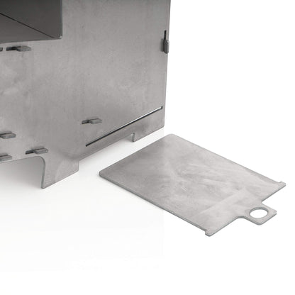 BBQ-Toro Rocket Stove #5 | Rocket Stove plug-in system made of solid 2mm thick steel | Outdoor oven for grilling on patio, garden, camping for Dutch ovens, grill pans | Camping stove
