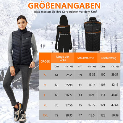Mincoo Heated Vest for Women Electric USB Heated Vests with 5V 10000mAh Battery, Winter Warm Jacket Vest for Outdoor Activities Hiking Hunting (XXL)