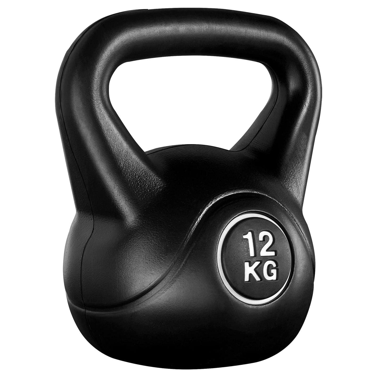 Yaheetech 12kg Kettlebell for strength training fitness gymnastics, black ball weight for kettlebell swings.