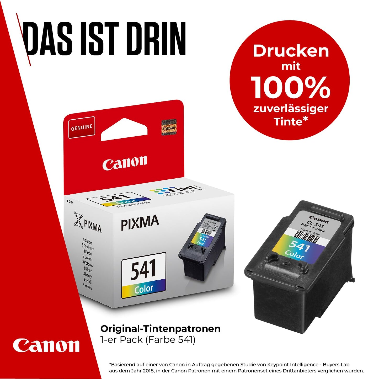 Canon Ink Cartridges - CL-541 Original Printer Cartridge - Prints up to 180 A4 pages (1 x color cartridge)