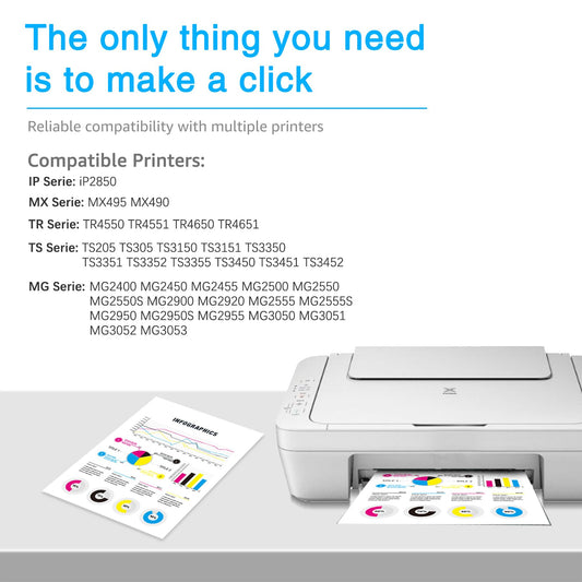 7Magic PG-545XL CL-546XL Replacement for Canon Printer Cartridges 545 546 XL Multipack Compatible for Canon Pixma TS3450 TS3451 TS3350 TS3351 TS3150 TR4550 TR4650 MG3050 MX495 MG2550s (Black, Color)
