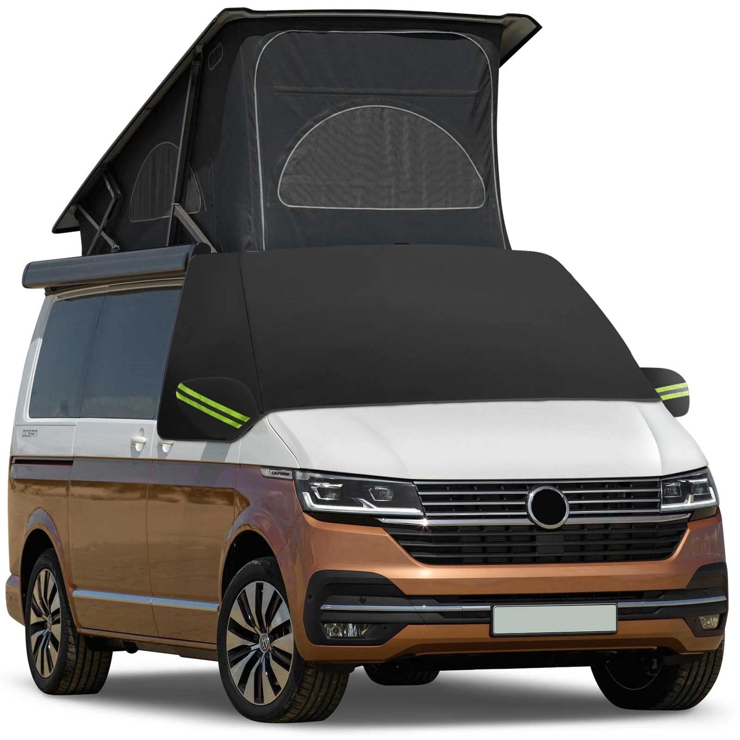 Opaltool Car Windshield Cover for VW T6, 600D Front Windshield Cover Front Windshield Wrap Cover Waterproof Weatherproof Anti-Frost Windshield Cover Windshield Cover