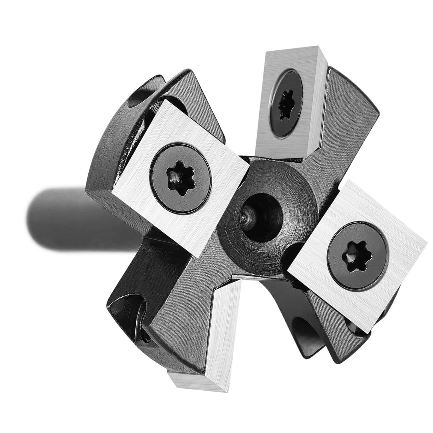 SpeTool 8mm shank 38.1mm diameter planing cutter for router planer cutter for wood with inserts 2+2 flutes CNC router surface planer flatten bit.