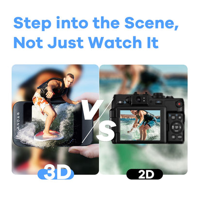 KanDao QooCam EGO 3D Camera - 24MP Photos, 4K 60FPS Videos Viewer-Integrated 3D Stereoscopic Camera. Compatible with VR Headsets, AR Glasses, and Projectors. Black Charging Kit.