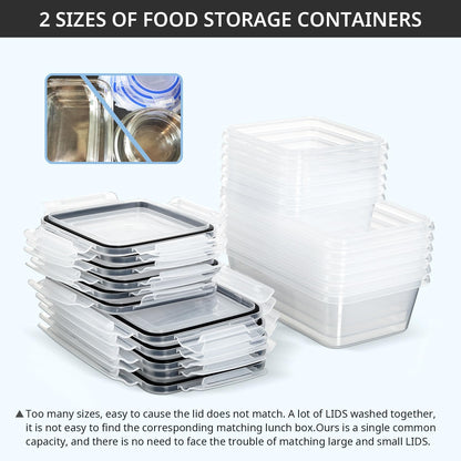 Hibisaws 12-piece food storage containers with lids are perfect for meal prep. They are freezer-safe, BPA-free, and 100% airtight. The set includes 6 x 1L and 6 x 0.5L containers, making it versatile for all your food storage needs.