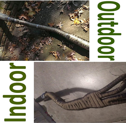 Arespark heat shield tape 15M, exhaust heat shield tape made of basalt fiber, golden exhaust tape with 12 stainless steel cable ties, for motorcycle and car exhaust headers.