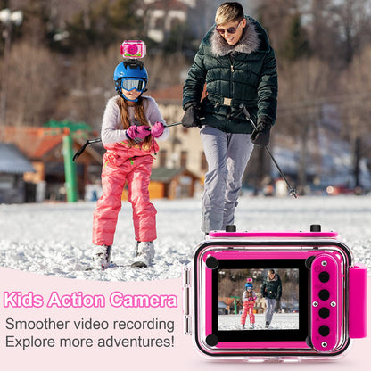GKTZ Gift for Girls 3-12 years old, Kids Camera waterproof with 32GB SD card, 20MP & 1080P HD Selfie Digital Camera for Kids, Children's Underwater Camera