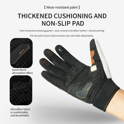 Vilico Motorcycle Gloves Summer, Motorcycle Gloves Men Women Touchscreen, Tactical Gloves for Airsoft Motocross Bike-Orange, Size M