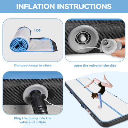Airtrack mat with electric air pump 10cm high 3M tumbling mats Inflatable gymnastics mat Yoga mat Camping training mat