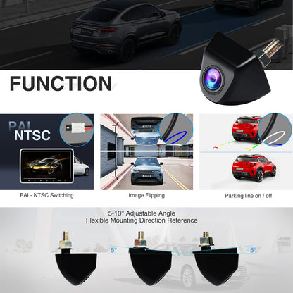 PARKVISION HD car backup camera with 142° wide angle, excellent night vision, metal housing, optional parking lines. Easy to install for added safety while reversing.