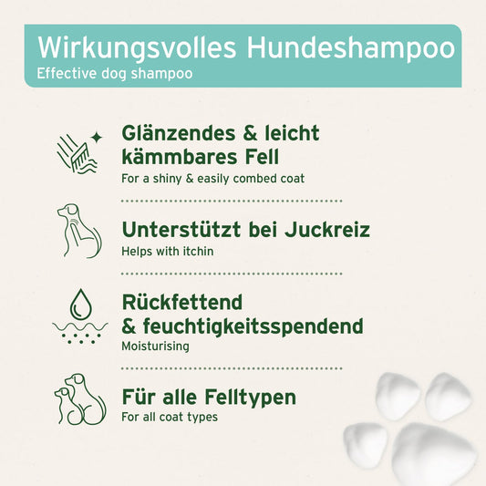 AniForte Neem Oil Shampoo for Dogs 500ml - Dog Shampoo against Itching, Mites, Fleas, Ticks, Skin-friendly, Nourishing & Easy to comb, Coat Care & Shine, Pleasantly Scented