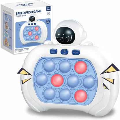 Quick Push Pop Game, Fidget Toys Pro for Kids & Adults, Handheld game, fast puzzle machine, push bubble stress toy, gift for boys, girls, teens.