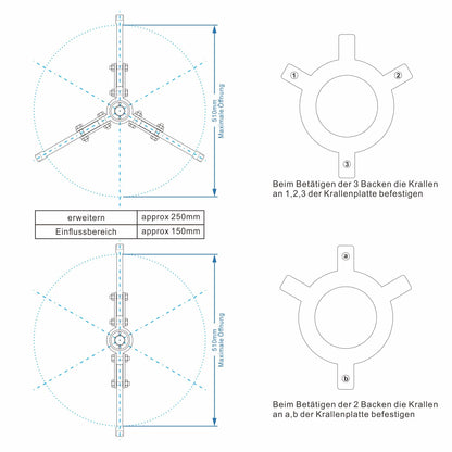 AMZCNC Hydraulic Bearing Puller Integral 10T Hydraulic Puller Kit Crankshaft Pulley Puller Suitable for Hubs/Flanges/Gears/Bearings (10 Ton Pulling Force)