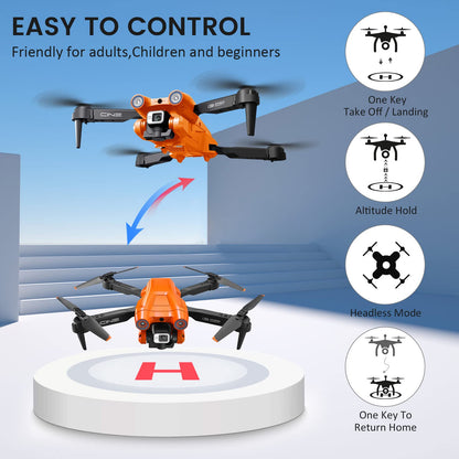 Mingfuxin Foldable Drone with Camera for Beginners, RC Quadcopter Drone with App WIFI FPV Live Video, Altitude Hold, Headless Mode One-Key Take-off Landing for Adults Kids