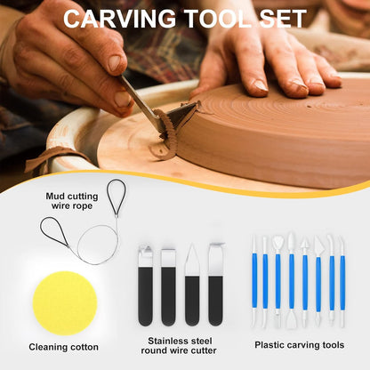 VAYOTOY Electric Pottery Wheel 25CM 350W Professional Pottery Wheel Forming Machine Ceramic Clay Machine with Pottery Tools for Adults, Pottery Beginners, Pottery Studio