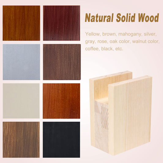 Furniture legs, 10 x 7 x 13.5 cm, groove width 4 cm, wood, table, desk, bed risers, furniture legs, 4 pieces
