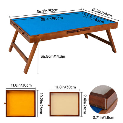 Tektalk puzzle table with foldable legs & tiltable stand, puzzle board with PP cover & 6 colorful drawers, suitable for 1500, 1000, 500 puzzle pieces.
