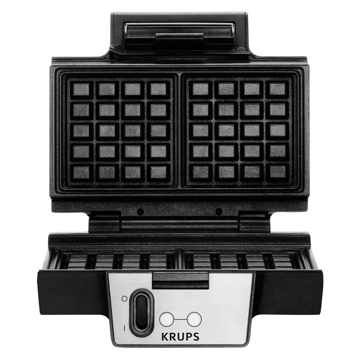 Krups Waffle Maker FDK251, Double Waffle Iron, 2 Belgian Waffles at once, Non-Stick Plates 850W | Black & WMF Kult X Mix & Go Mini Smoothie Maker, Shake Mixer 300W